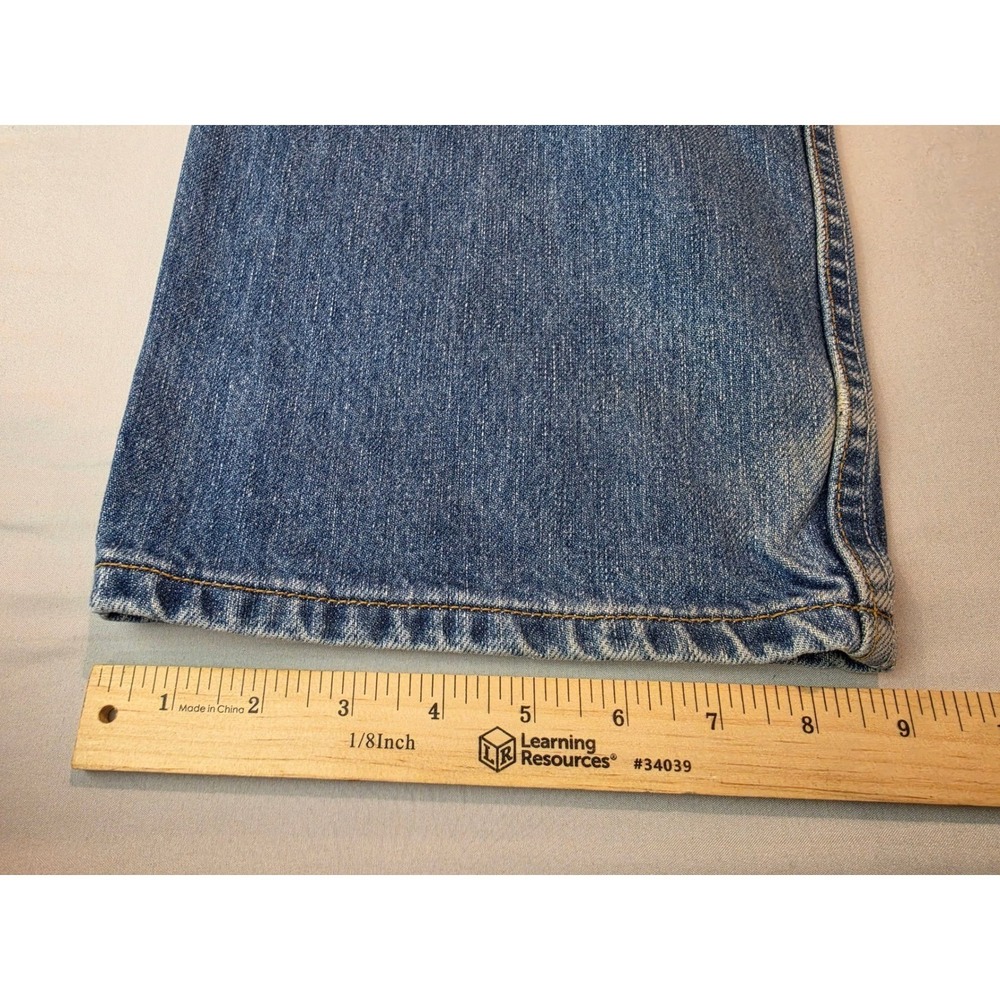 Levis 505 Regular Fit Jeans Mens 40x30 Blue Denim Straight Leg 100% Cotton 0802 - Picture 5 of 6